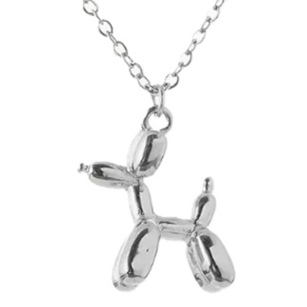 Balloon Dog Pendant Necklace - 925 Sterling Silver